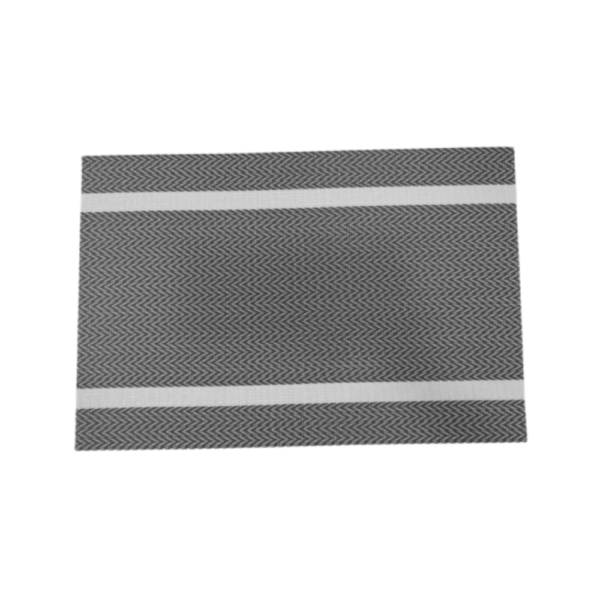 Individual rectangular gris con 2 rayas 30x45 cm