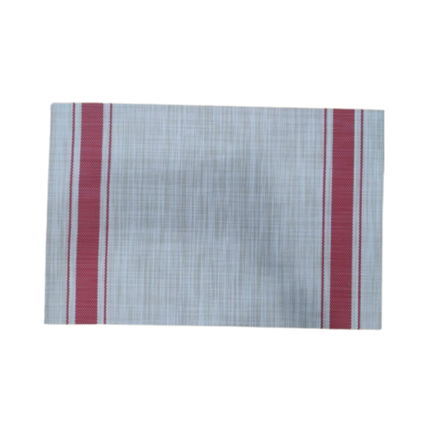 Individual rectangular Beige con rojo 30x45 cm