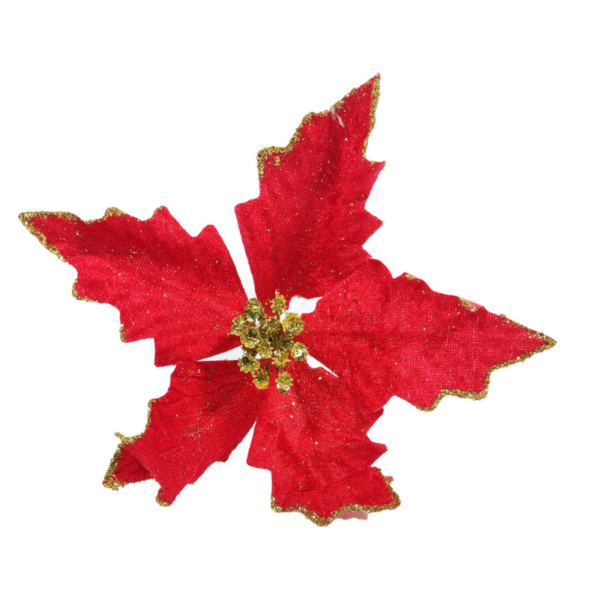 Flor Tela Rojo  19cm