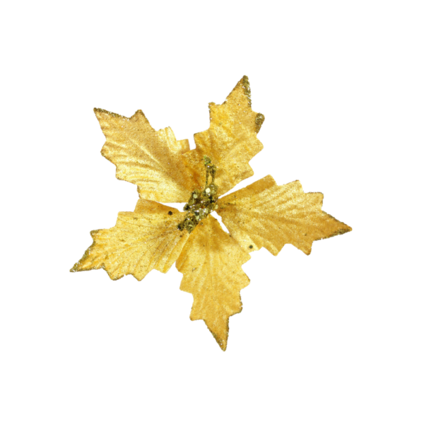 Flor Tela Oro 19cm