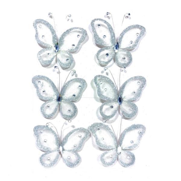 Mariposa Plata x6