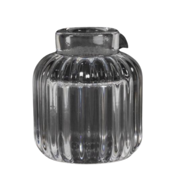 Portavela transparente vidrio